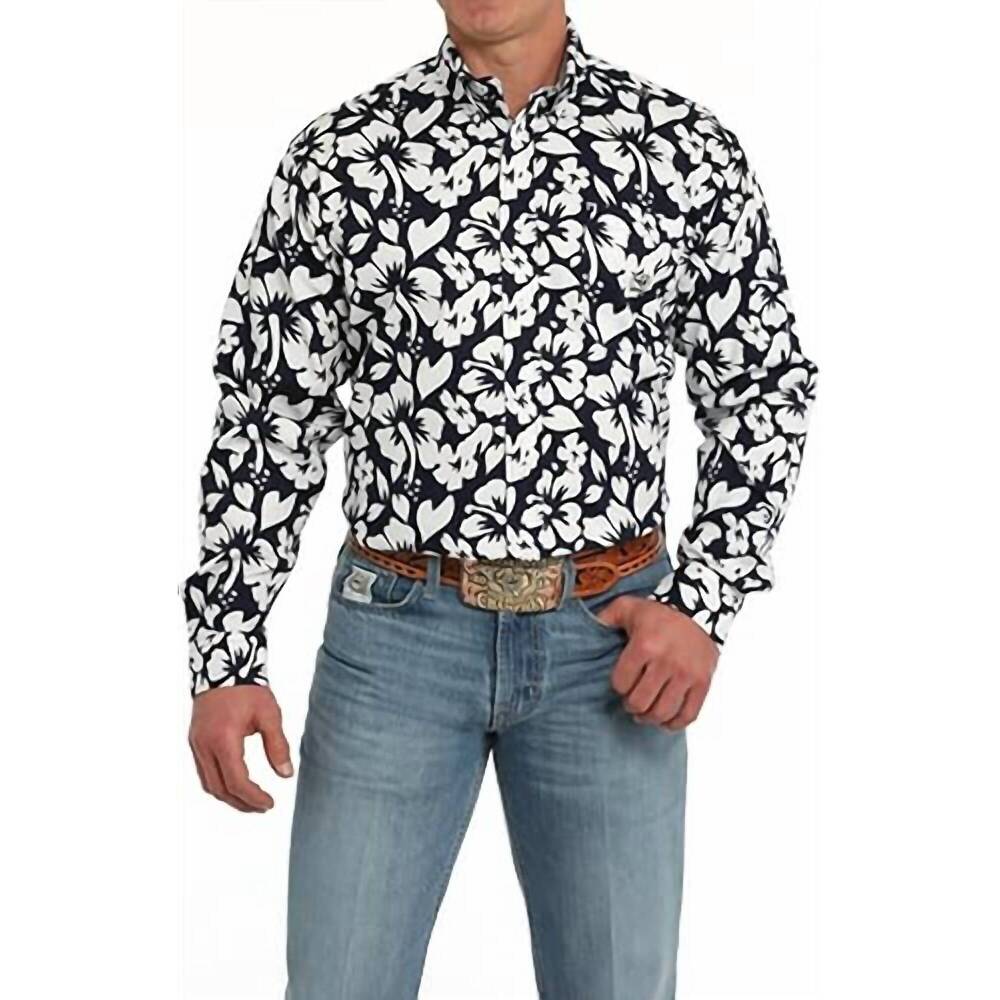 NEW WITH TAGS CINCH VINTAGE ON ISLAND TIME SHIRT IN DARK NAVY LARGE